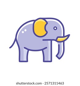 Elephant icon on white background for graphic and web design. Simple vector sign. 