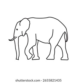 Icono de elefante sobre fondo blanco