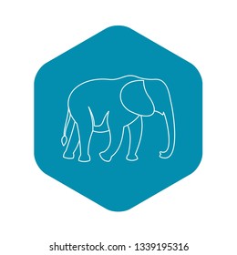 Elephant icon. Outline illustration of elephant vector icon for web