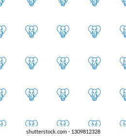 elephant icon pattern seamless white background. Editable outline elephant icon. elephant icon pattern for web and mobile.