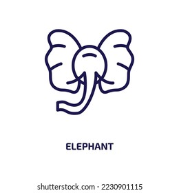 elephant icon from religion collection. Thin linear elephant, animal, safari outline icon isolated on white background. Line vector elephant sign, symbol for web and mobile