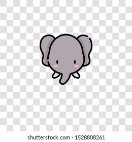 símbolo y signo de icono del elefante. icono de color elefante para el diseño de sitios web y desarrollo de aplicaciones móviles. Elemento simple de la colección de animales para el concepto móvil y el icono de aplicaciones web.