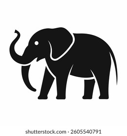 elephant icon silhouette vector logo on white background