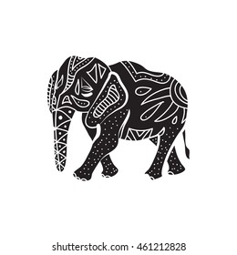 Elephant icon in simple style on a white background