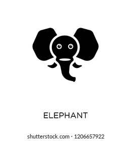Elephant icon. Elephant symbol design from Animals collection. Simple element vector illustration on white background.