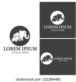 Elephant icon and symbol vector template illustration