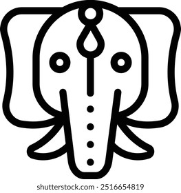 elephant icon. Thin Linear Style Design Isolated On White Background