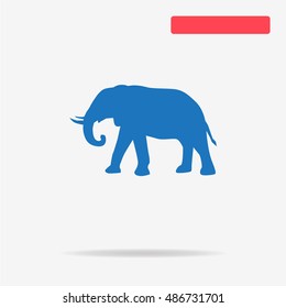 Elephant icon. Vector concept illustration for design.