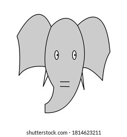 Ilustración de diseño del vector de icono del elefante