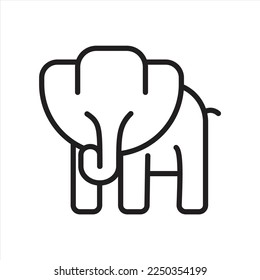 the elephant icon vector, EPS 10.