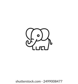 Elephant icon vector. EPS 10 editable vector