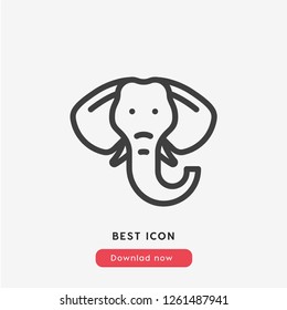 Elephant icon vector. Elephant head symbol. Elephant icon vector. friendship symbol. Linear style sign for mobile concept and web design. Elephant symbol logo illustration. vector graphics - Vector.
