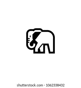Elephant icon. Vector elephant illustration