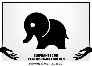 Elephant icon vector illustration.