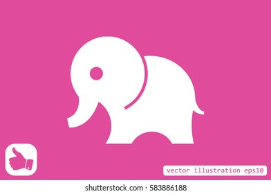 Elephant icon vector illustration.