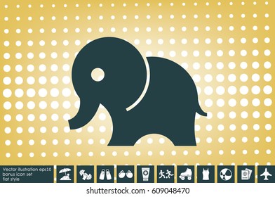 Elephant icon vector illustration