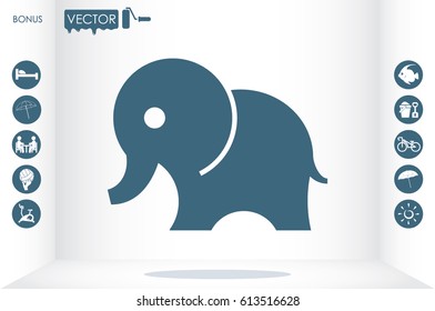 Elephant icon vector illustration