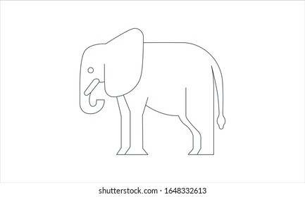 Elephant icon vector illustration flat style graphical symbol.
