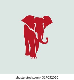 elephant icon, vector illustration. Flat design style...