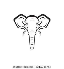ELEPHANT ICON VECTOR ILLUSTRATION SYMBOL DESIGN