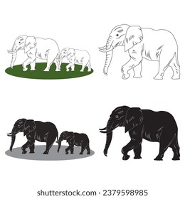 Elephant icon vector illustration symbol design