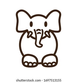 plantilla de ilustración vectorial de icono elefante 