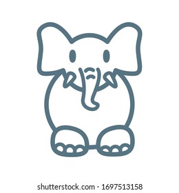 plantilla de ilustración vectorial de icono elefante 