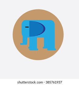 elephant icon - vector illustrator