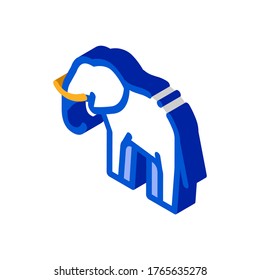 Elephant Icon Vector. Isometric Elephant sign. color isolated symbol illustration