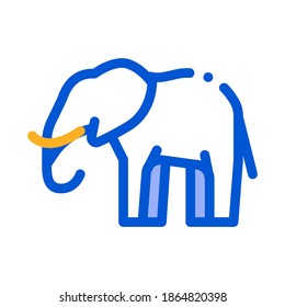 Vector de iconos del elefante. Signo de elefante de contorno. Ilustración de símbolo de contorno aislado