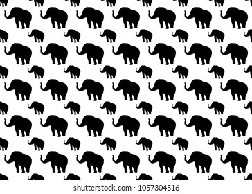 Elephant icon vector seamless pattern isolated wallpaper background. Vector Illustration eps10