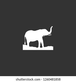 elephant icon vector. elephant sign on black background. elephant icon for web and app