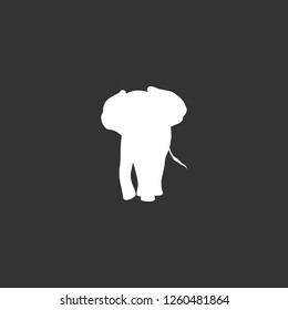 elephant icon vector. elephant sign on black background. elephant icon for web and app