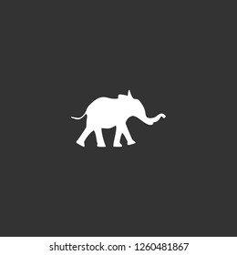 elephant icon vector. elephant sign on black background. elephant icon for web and app