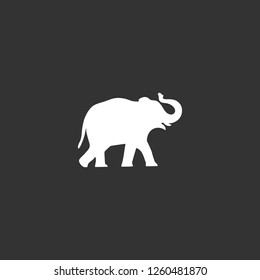 elephant icon vector. elephant sign on black background. elephant icon for web and app