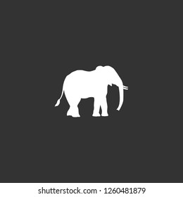 elephant icon vector. elephant sign on black background. elephant icon for web and app