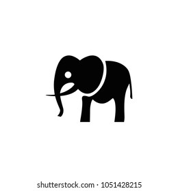 Elephant icon. Vector elephant silhouette
