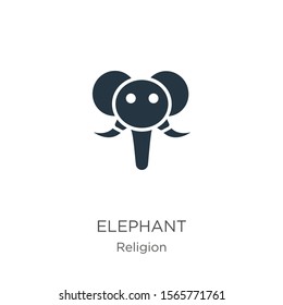 Elephant icon vector. Trendy flat elephant icon from religion collection isolated on white background. Vector illustration can be used for web and mobile graphic design, logo, eps10