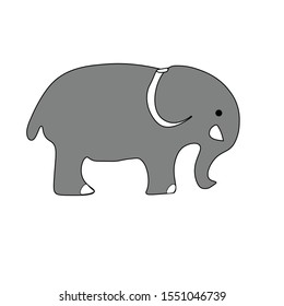 elephant icon with white background 
