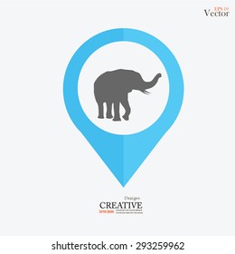 Elephant icon.elephant.vector illustration.