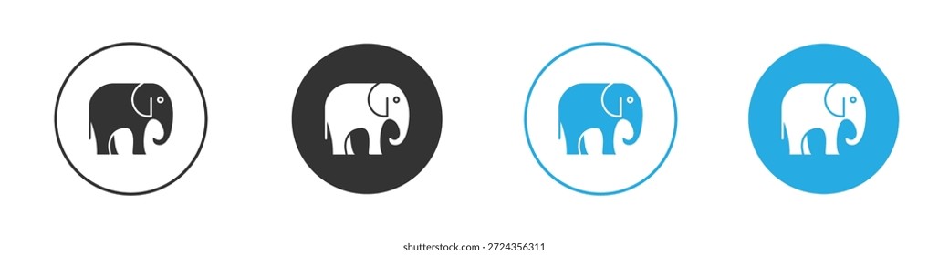 Elefant Symbole Design-Element. Vektorgrafik auf weißem Hintergrund.