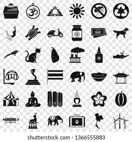 Elephant icons set. Simple style of 36 elephant vector icons for web for any design