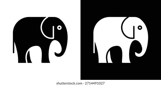 Elefant Symbole Vektor Silhouette Design. Grafik-Design-Illustration mit Vektorgrafik.