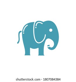 Ilustración elefante en estilo abstracto, vector