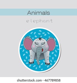 elephant illustration. Animals vector.