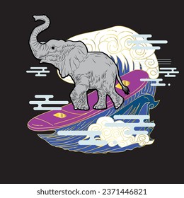 elephant illustration design for sukajan is mean japan traditional cloth or t-shirt with digital hand drawn Embroidery Men T-shirts Summer Casual Short Sleeve Hip Hop T Shirt Streetwear