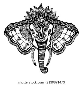 Elephant Illustration Design. Vector of Elephant in decorative style