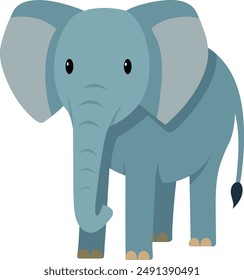 an elephant illustration flat art design