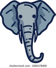 Elephant illustration icon design flat animals
