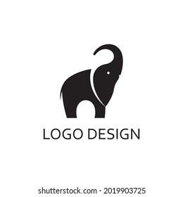 Elephant illustration for logo design template